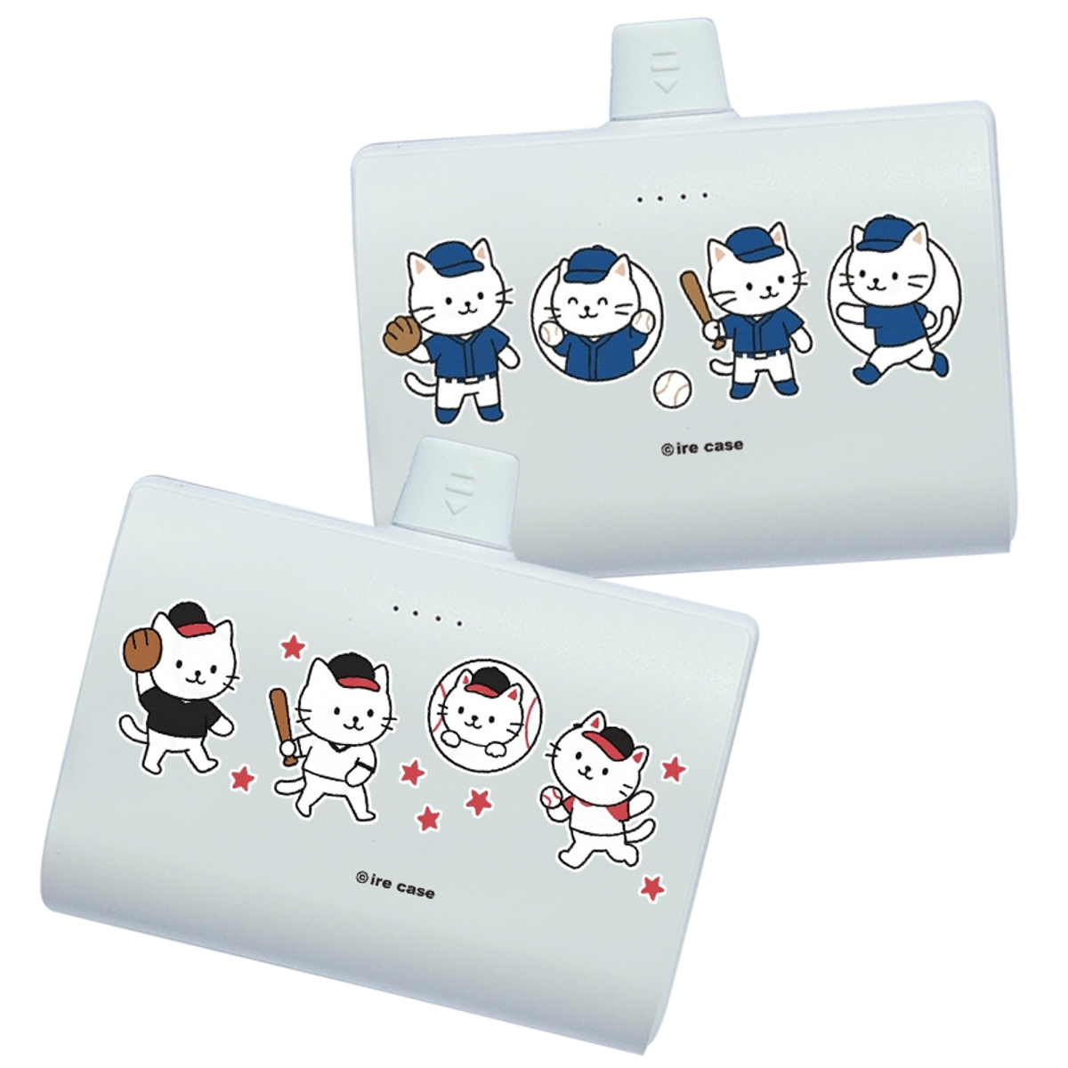 이레케이스앤굿즈(IRECASEGOODS) 야구냥이 듀얼 아이폰 갤럭시 보조배터리 BZ 10000mah