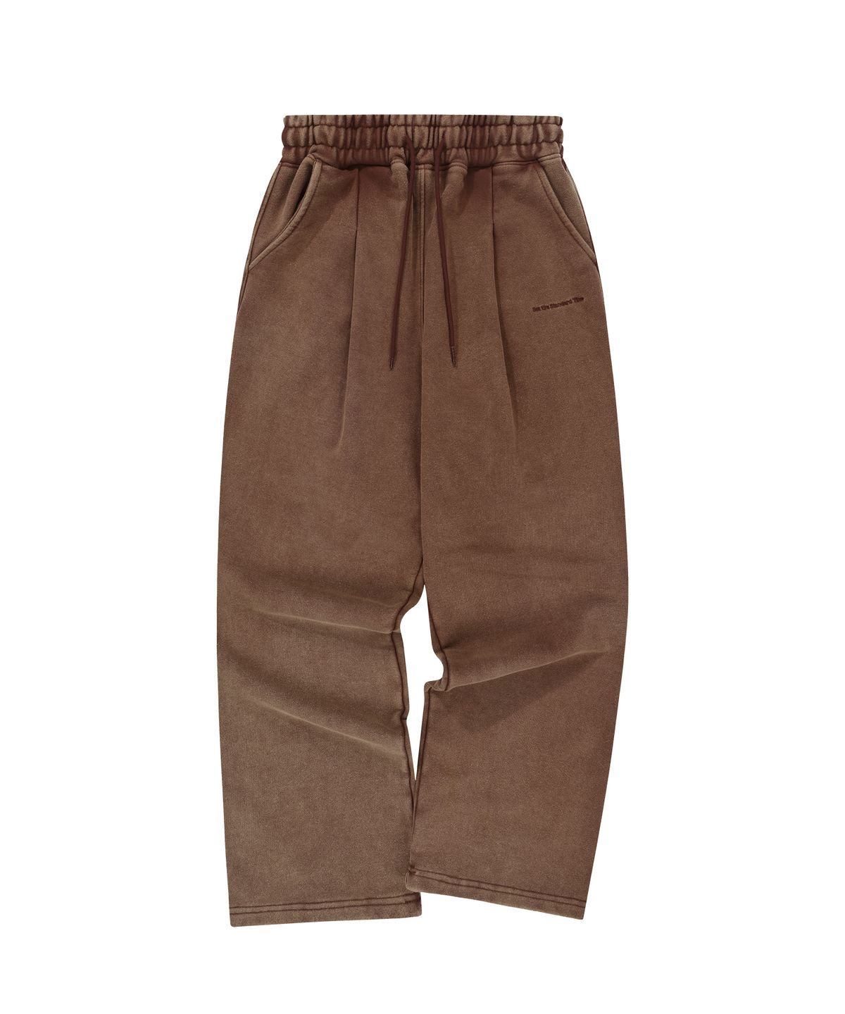에스이에스티(S'EST) Washed Pintuck Wide Pants Burgundy