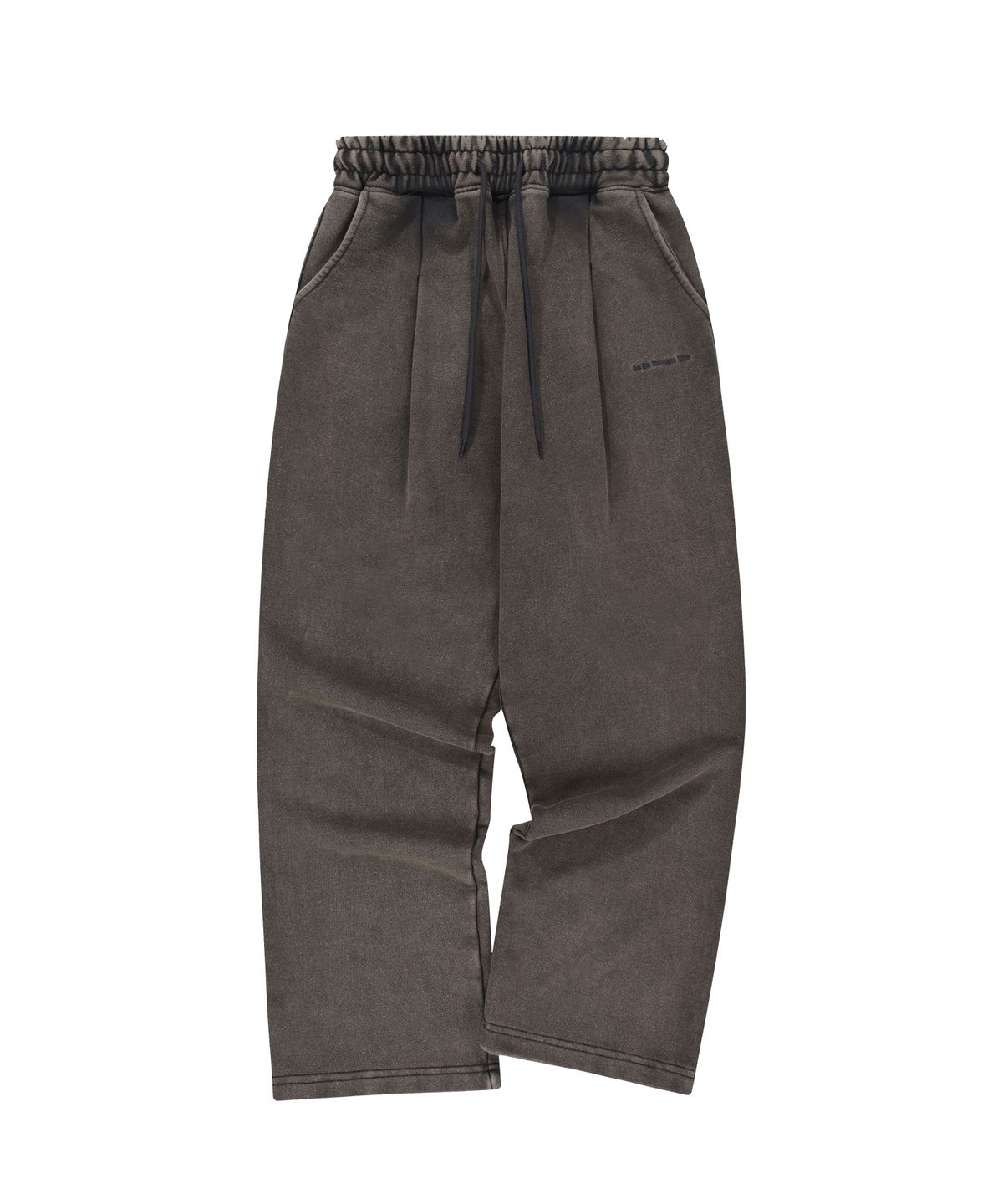에스이에스티(S'EST) Washed Pintuck Wide Pants Charcoal