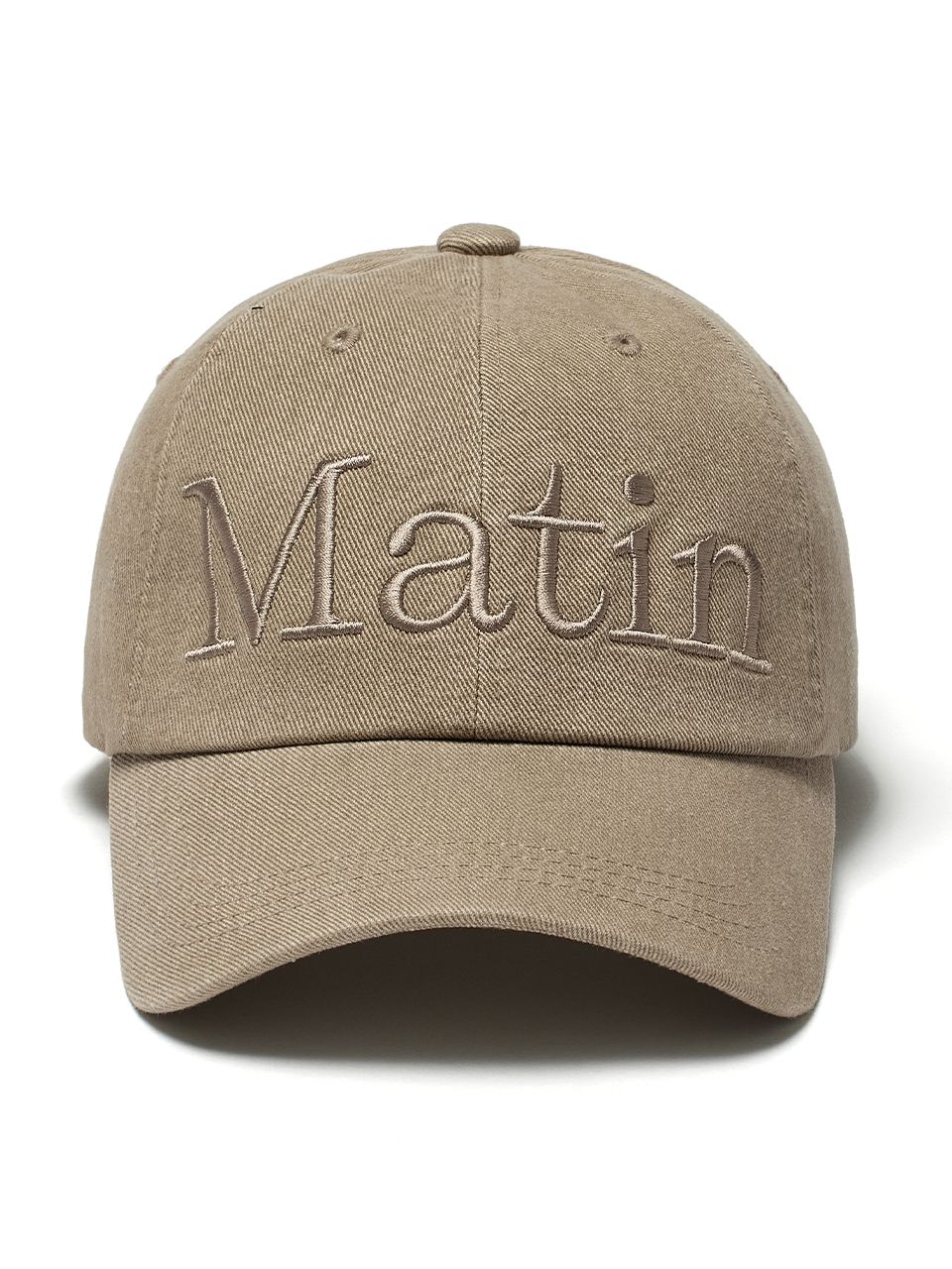 MUSINSA | MATIN KIM MATIN LOGO WASHED BALL CAP IN BEIGE