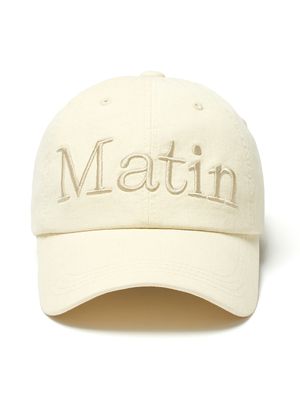 MATIN LOGO WASHED BALL CAP IN LIGHT BEIGE