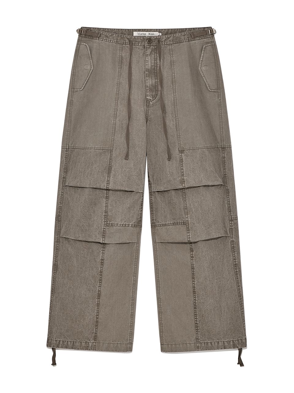 無料配送 ◆ MATIN KIM ◆ PATCH POINT WASHED COTTON PANTS MUSINSA | MATIN KIM PATCH POINT WASHED COTTON PANTS IN BROWN