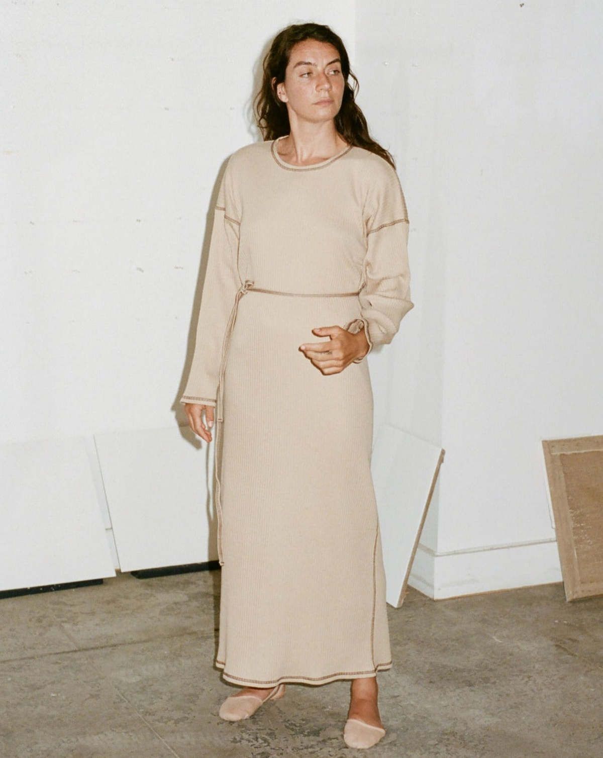 베이스레인지(BASERANGE) SHAW KAFTAN (RIB FLEECE)