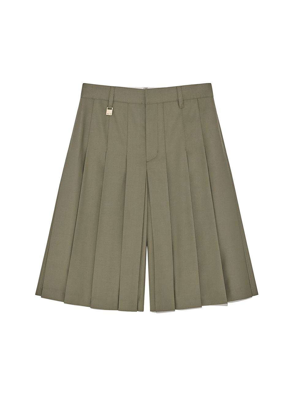 MUSINSA公式 | MATIN KIM BERMUDA PLEATS SKIRT PANTS IN KHAKI
