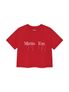 LOGO THREAD POINT CROP TOP IN RED