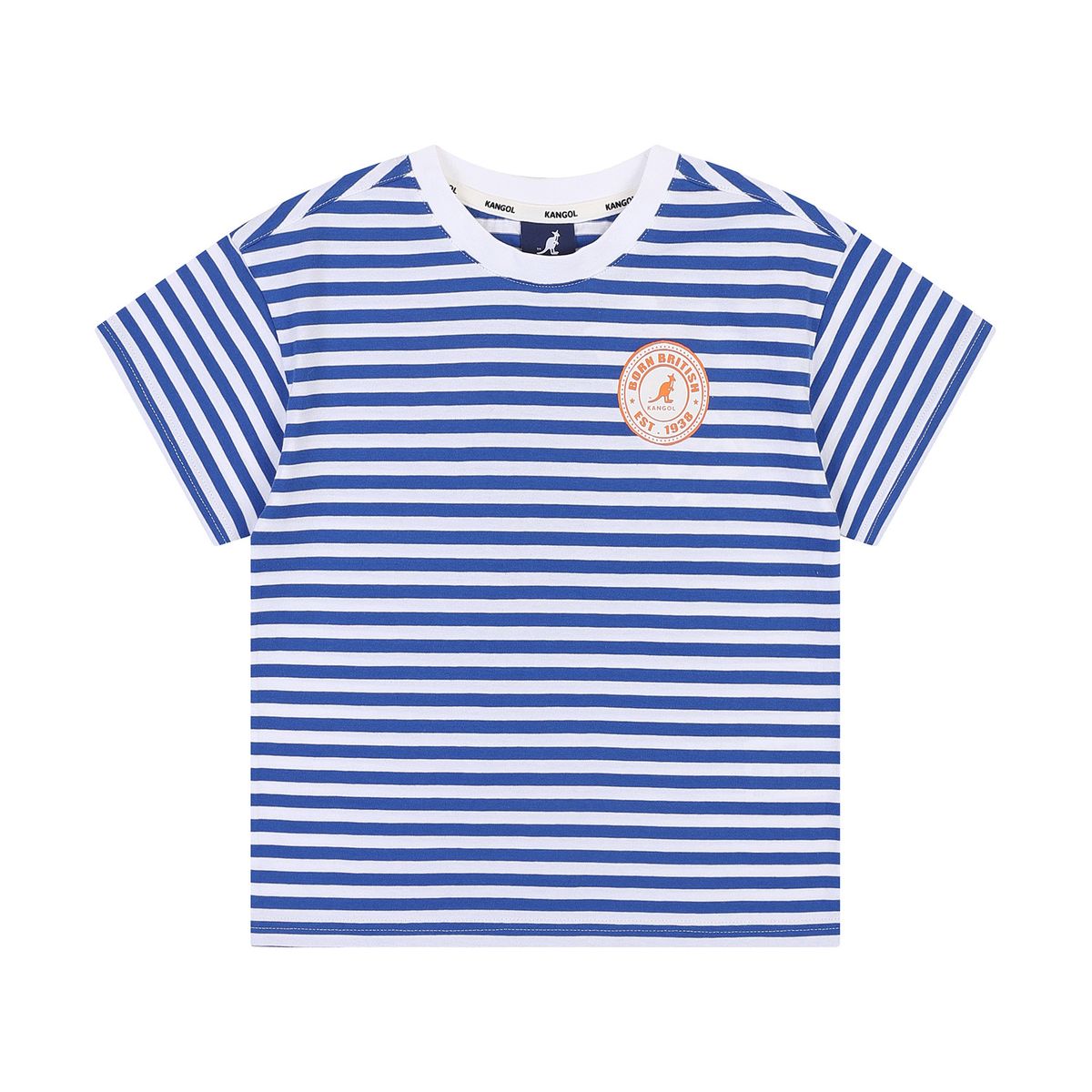 캉골키즈(KANGOL KIDS) 캡슐 스트라이프 티셔츠 RB 0337 블루