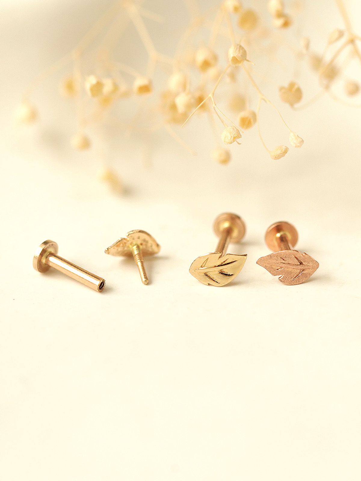 미니멀피어싱(MINIMALPIERCING) 14K 인터널 미니 리프 라블렛 피어싱
