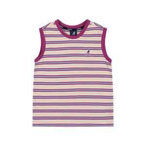 스트라이프 슬리브리스 티셔츠 RB 0107 퍼플