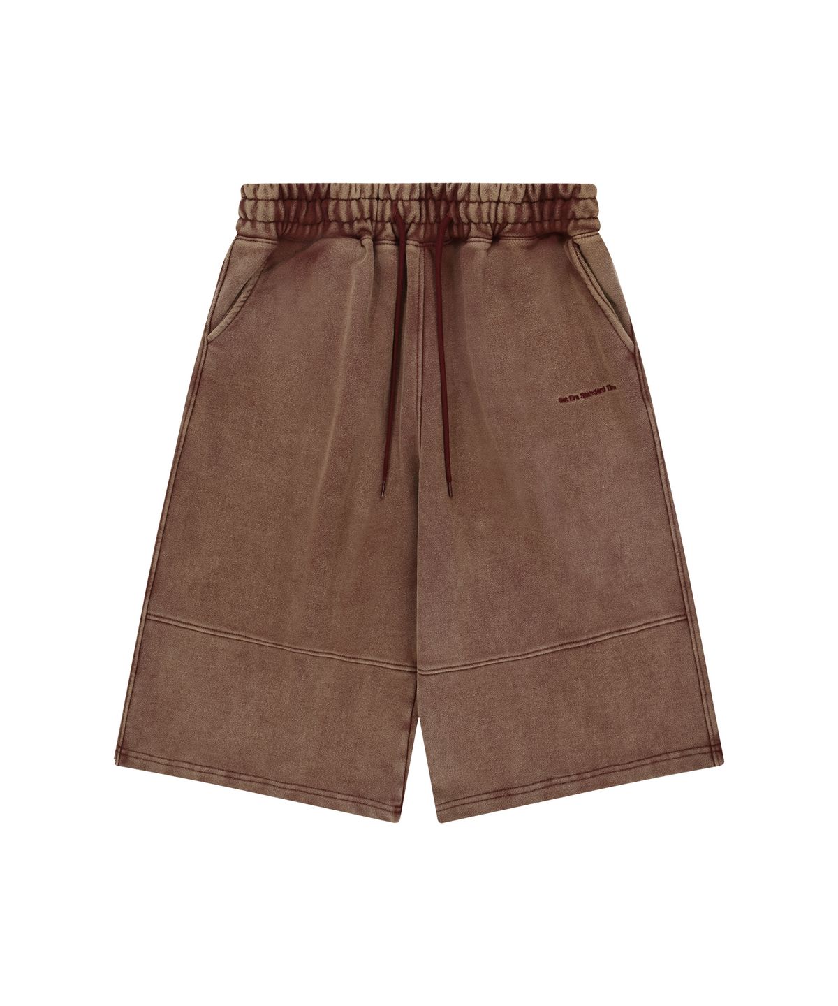 에스이에스티(S'EST) Washed Bermuda Shorts Burgundy