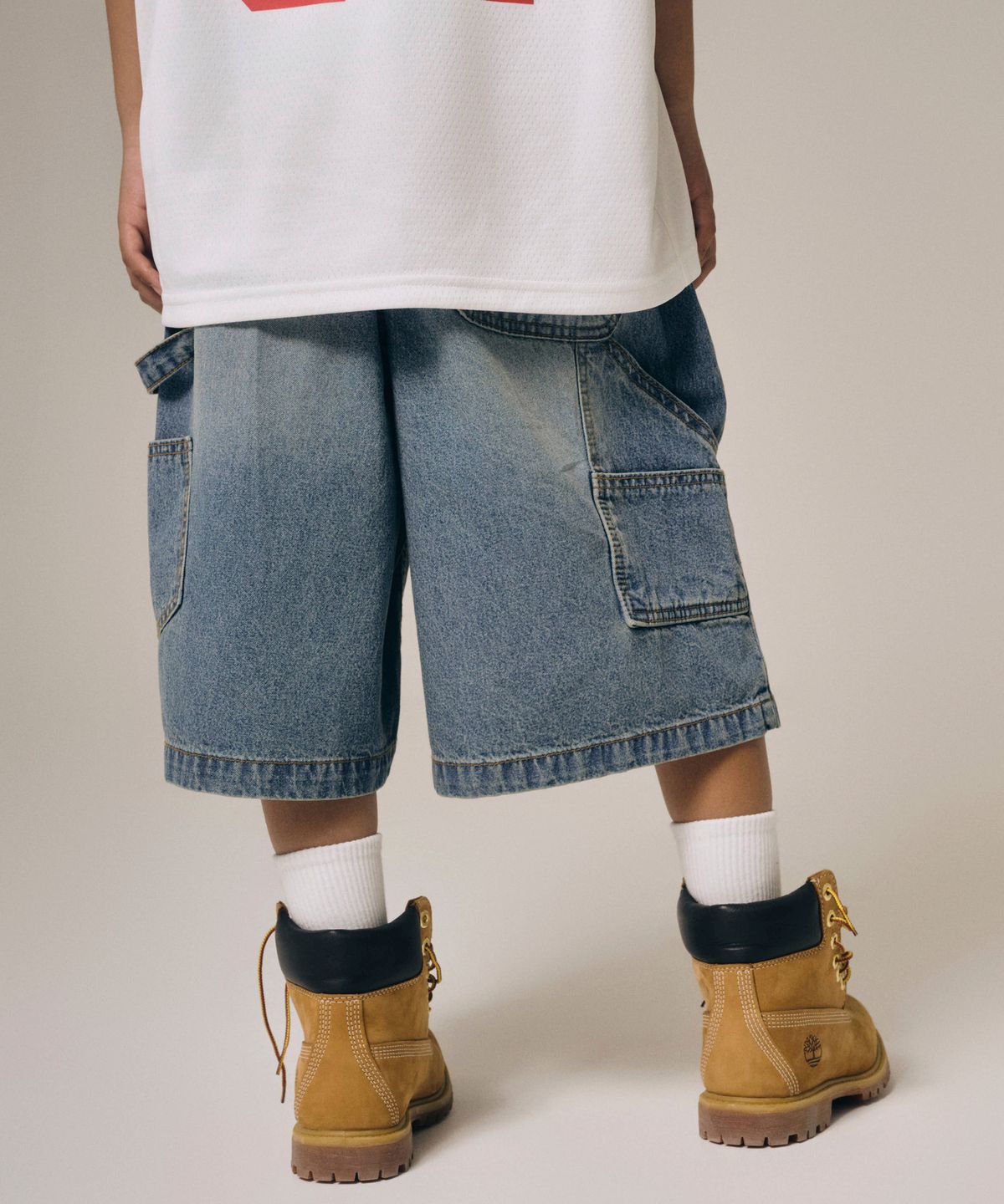 테이크이지 키즈(TAKEASY KIDS) 자이언트핏 카펜터 쇼츠 (인디고블루)