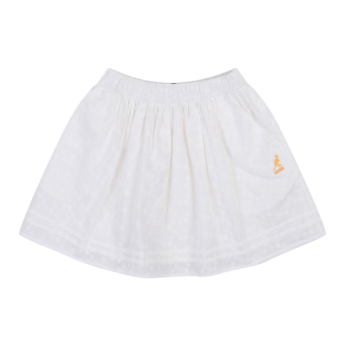 캉골키즈(KANGOL KIDS) 캡슐 아일렛 스커트 RB 2334 화이트