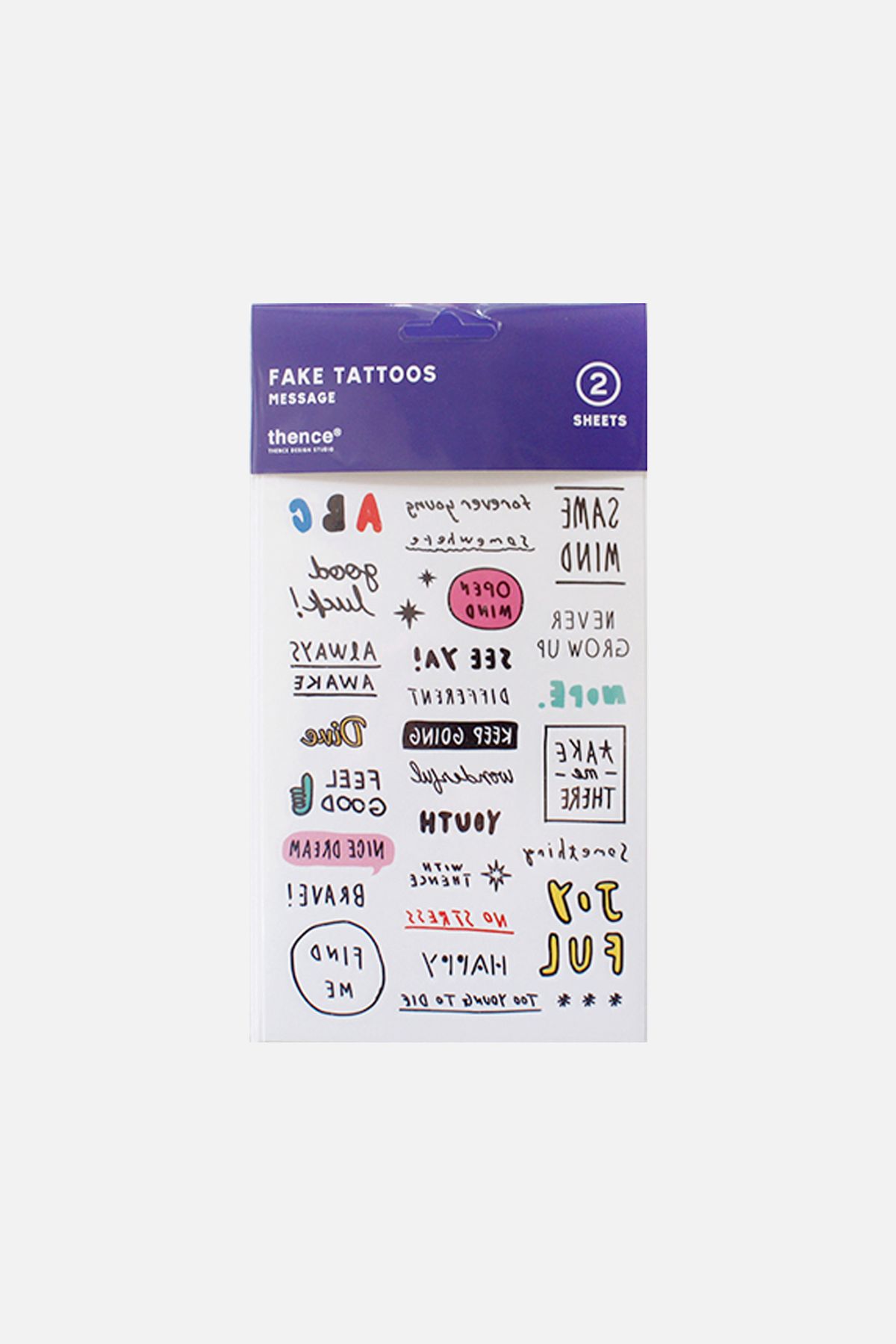 덴스(THENCE) Fake Tattoos_Message