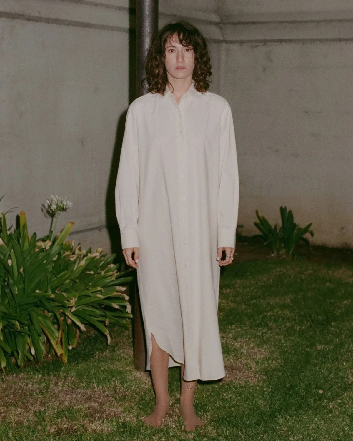 베이스레인지(BASERANGE) OLE SHIRT DRESS (ORGANIC COTTON)
