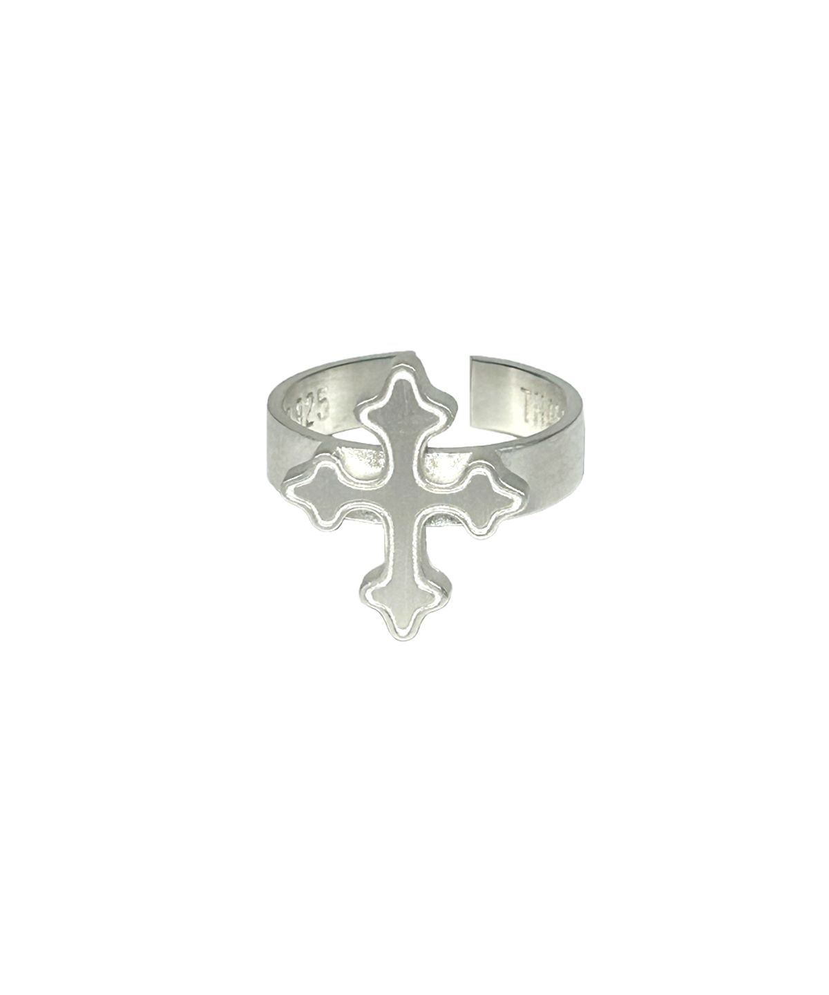 땡스메시아(THANKS MESSIA) CROSS MY HEART OPEN RING W