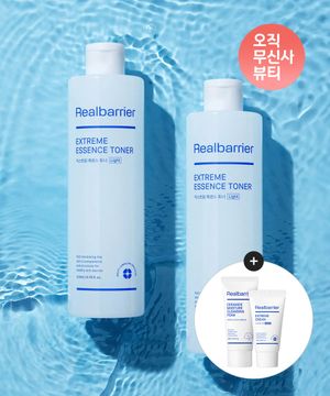 익스트림 에센스 토너 200ML 라이트X 2개+[증정]세라마이드 클렌징 폼 30ML+익스트림크림25ML