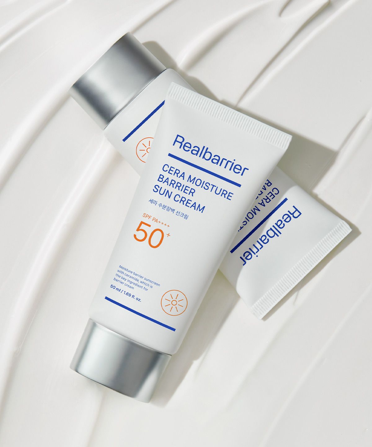 리얼베리어(REAL BARRIER) 세라 수분 장벽 선크림 50MLX 2개+[증정]익스트림크림라이트25ML+모공브러쉬