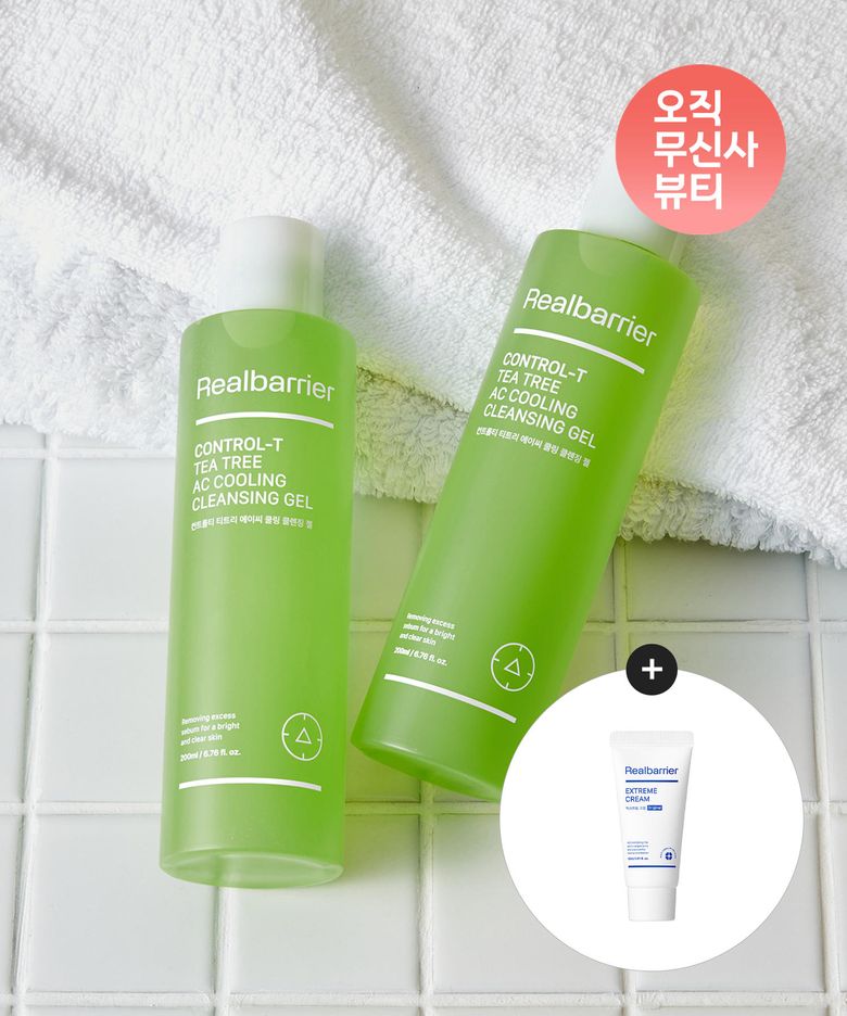 컨트롤-T  티트리 AC 쿨링 클렌징 젤 200MLX 2개+[증정]익스트림 크림 30ml