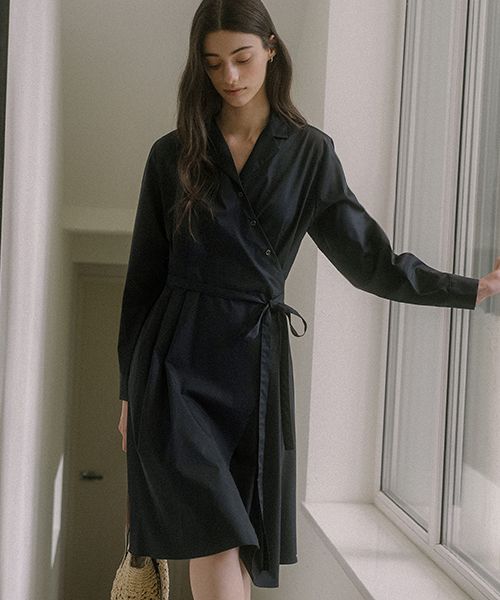 ★TILL I DIE★ Wrap dress TISU01OP05_Blue MUSINSA | TILL I DIE Wrap dress TISU01OP05_Blue
