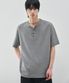 와플 헨리넥 하프 티셔츠 [MELANGE]