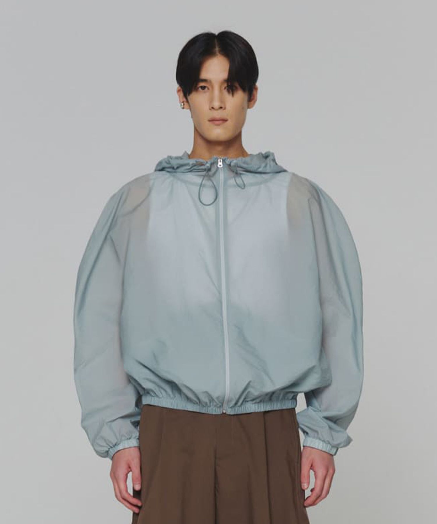 トップス AMOMENTO 24ss HOODED JUMPER MUSINSA | AMOMENTO SHEER NYLON RAGLAN HOODED JUMPER (2COLORS)