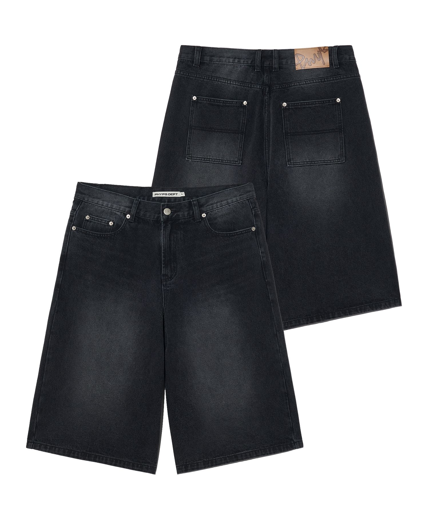 ★ Phyps Department★ Washed Bermuda Denim Shorts Black PFM MUSINSA | PHYPS Washed Bermuda Denim Shorts_Black