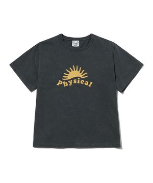 우먼즈 선셋 크롭 반팔티셔츠_차콜