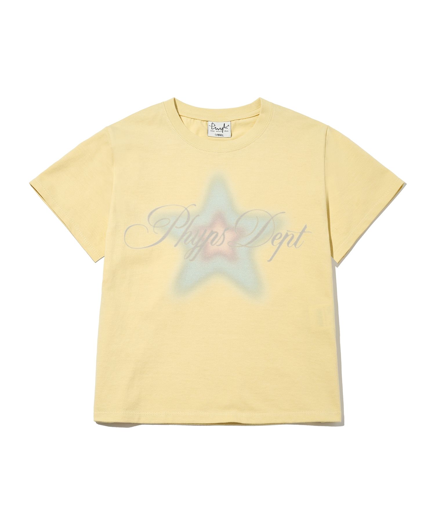 MUSINSA | PHYPS Women's Star Spray Short Sleeve T-Shirt_Yellow