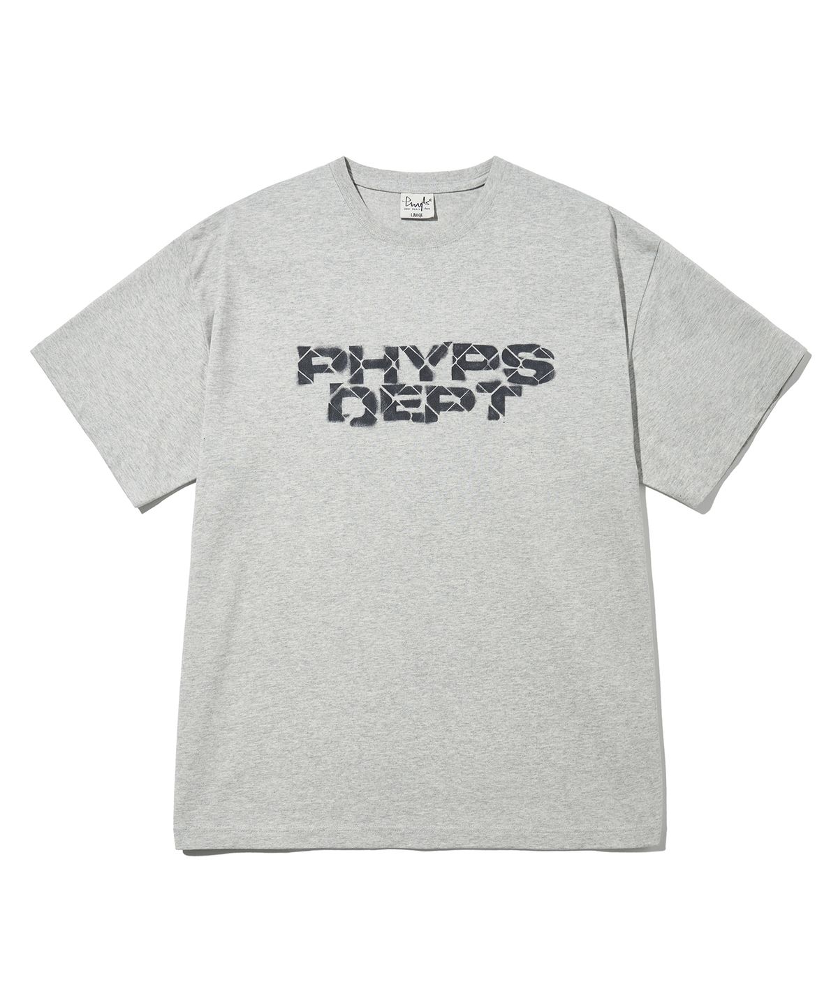 피지컬 디파트먼트(PHYSICAL DEPARTMENT) 타이포 스프레이 반팔티셔츠_그레이