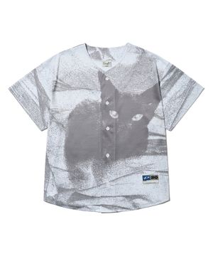 네코 베이스볼 유니폼 메쉬 반팔티셔츠_화이트