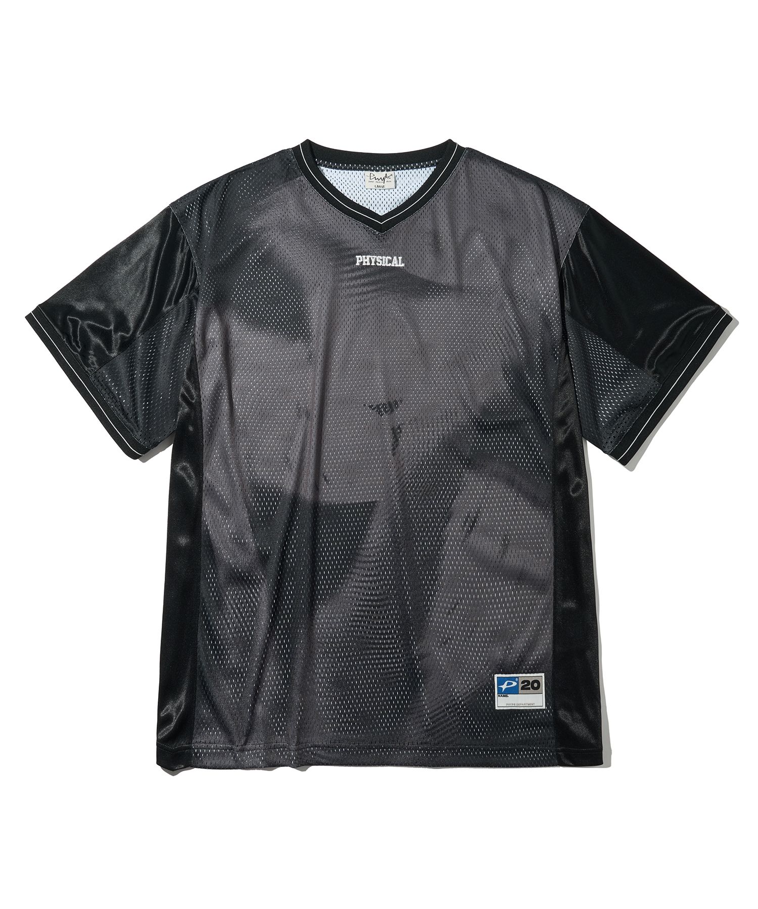 ★ Phyps Department★ Mushroom Mesh Satin Mix Short Sleeve MUSINSA | PHYPS Mushroom Mesh Satin Mix Short Sleeve T