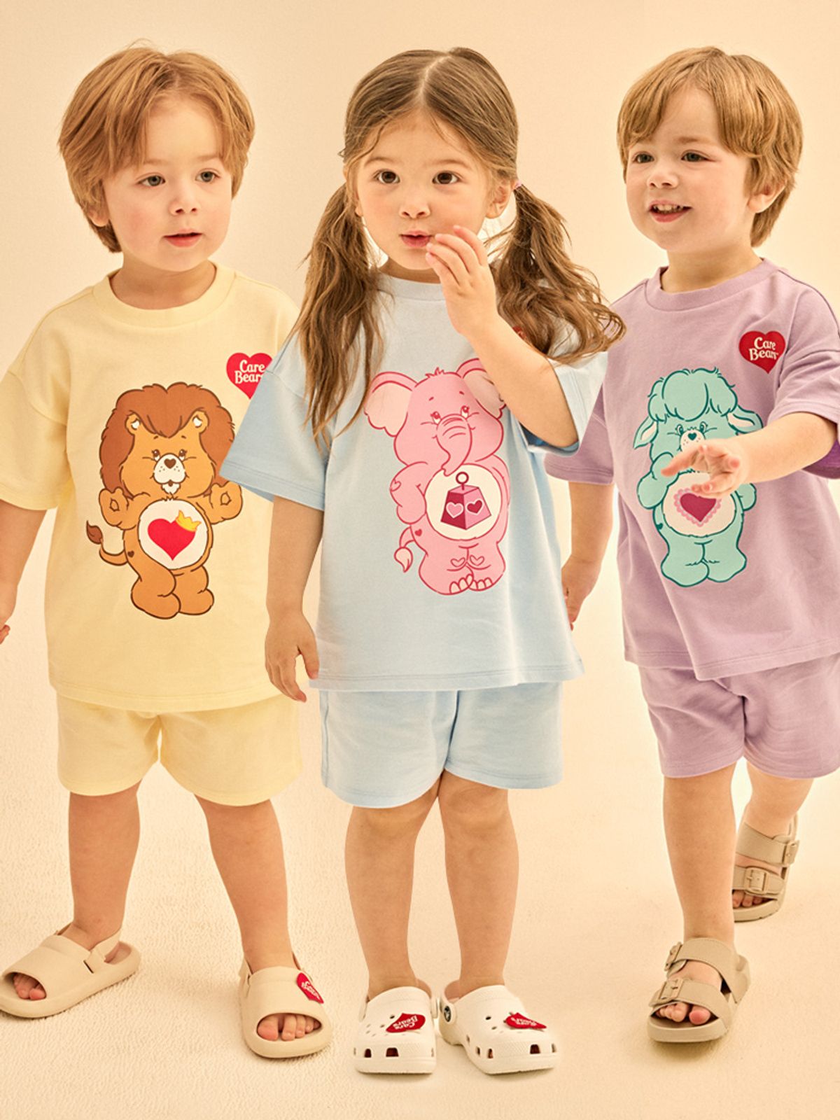 케어베어(CAREBEARS) 케어베어와 사촌들 루즈핏 5부 상하복