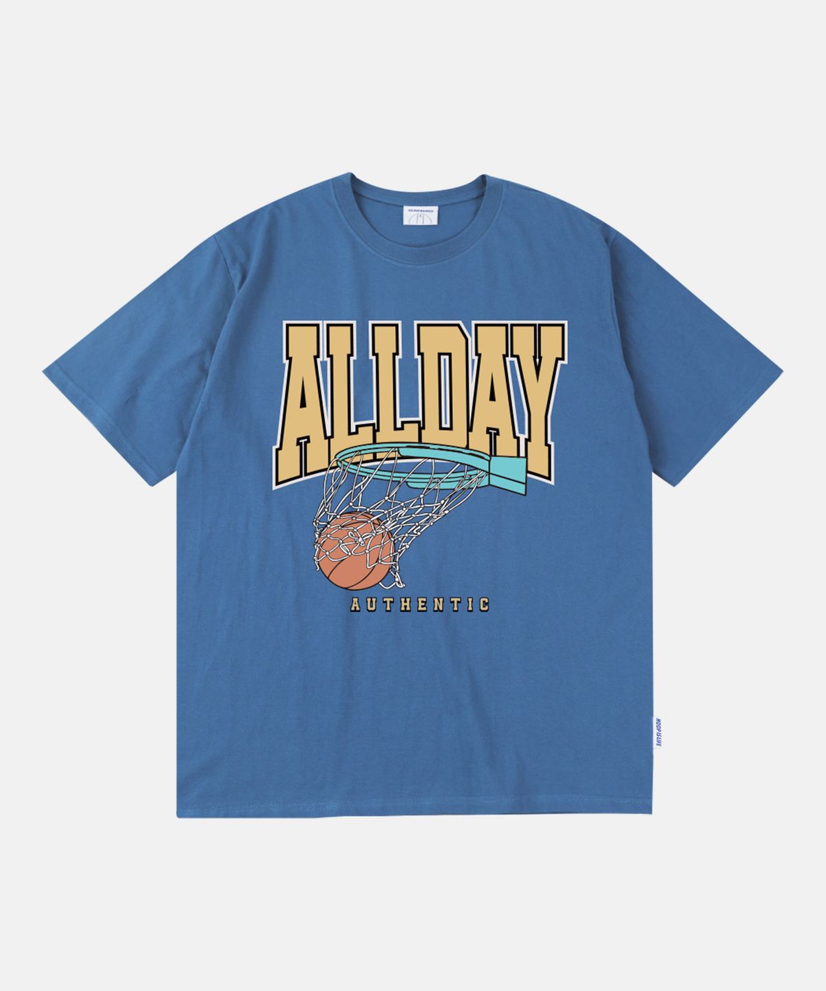 올데이훕스(ALL DAY HOOPS) 올데이 빅로고 반팔티 블루