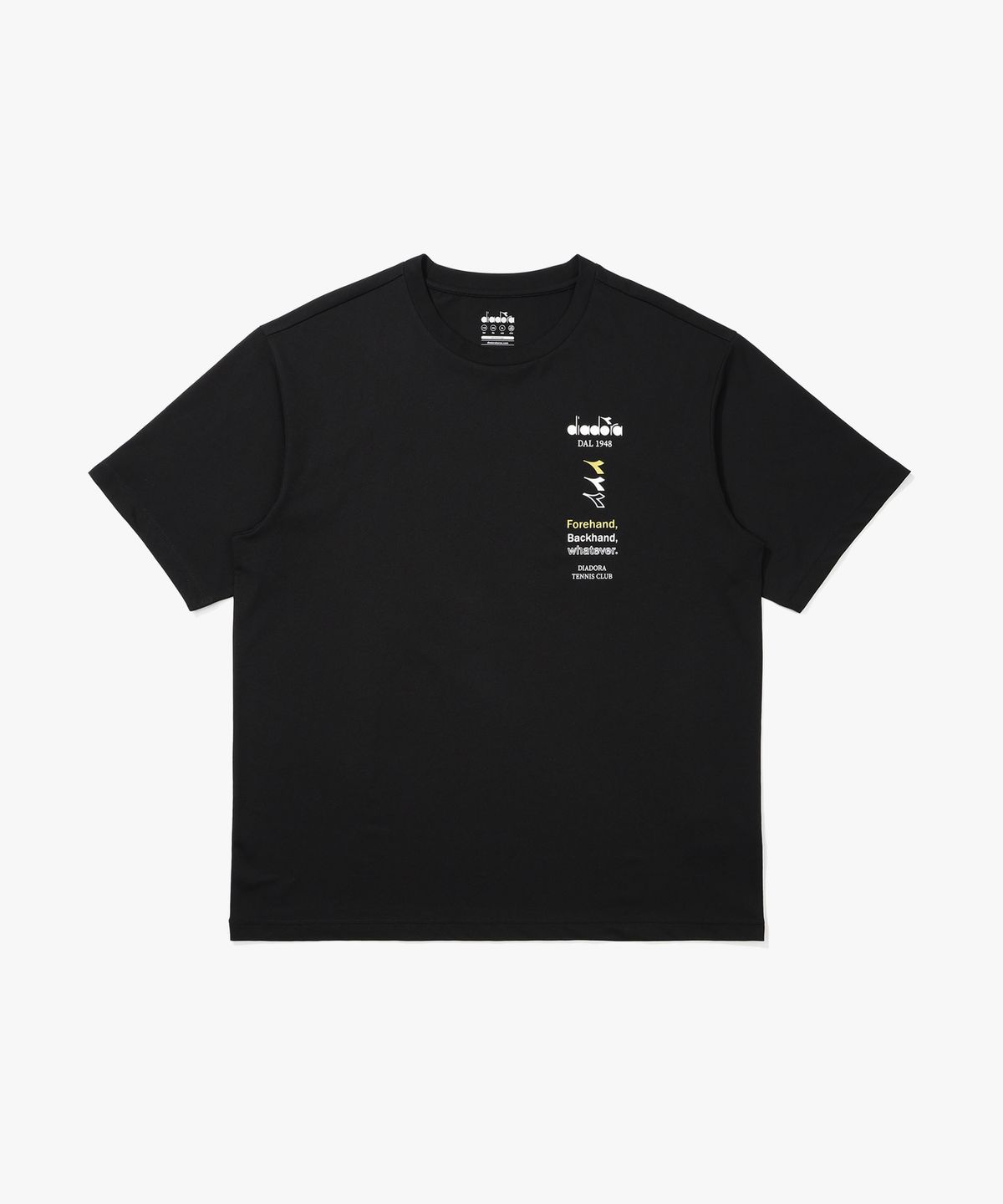 디아도라(diadora) AIRTEX 레터링 반팔 티셔츠 BLACK