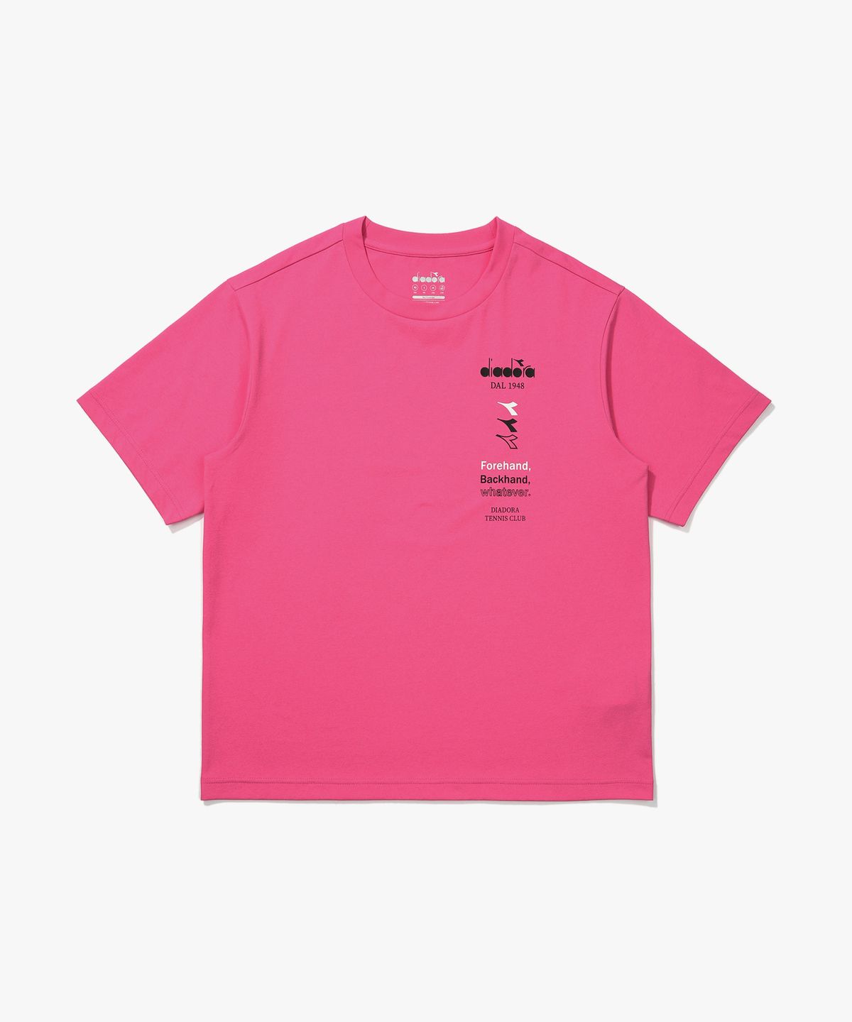 디아도라(diadora) AIRTEX 레터링 반팔 티셔츠 PINK