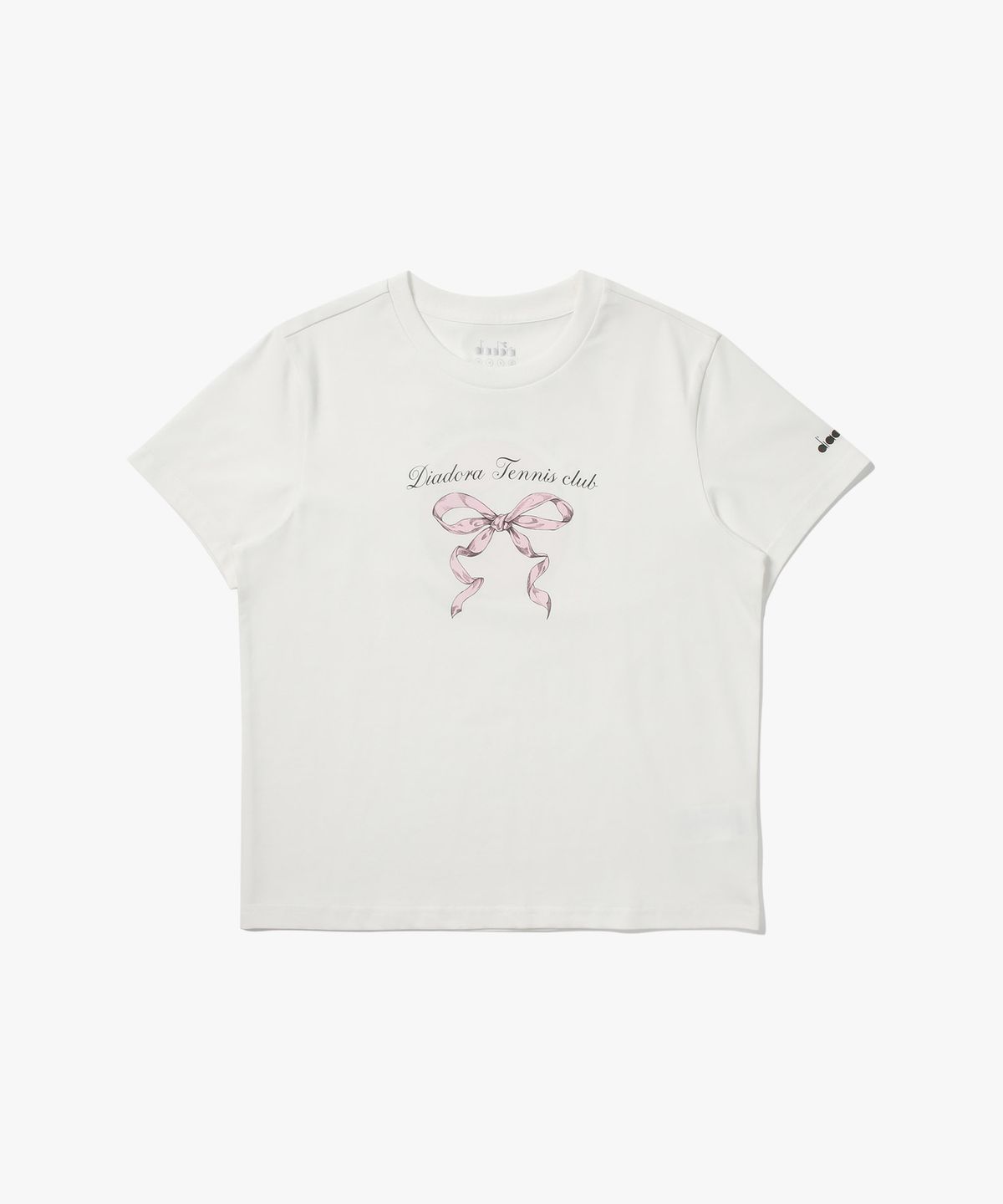 디아도라(diadora) 테니스 리본 그래픽 반팔 티셔츠 OFF WHITE