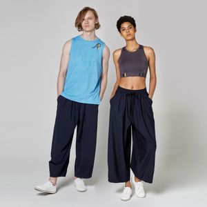 AU31PT03 테크 와이드팬츠_다크 네이비