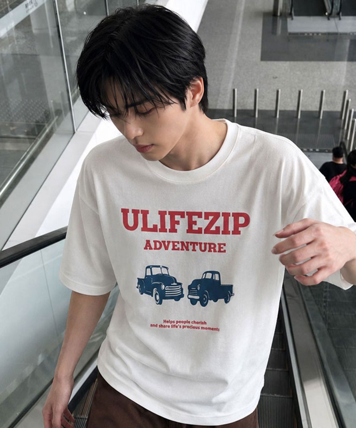 유라이프지(ULIFEZIP) 더블카 오버핏 반팔티 5 Color [ULZE_0005]