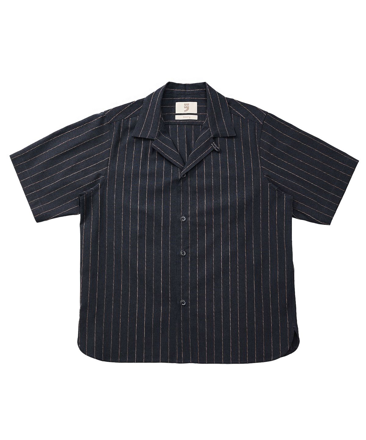 어낫띵(A NOTHING) STRIPE L-C TAILORED 1/2 SHIRT (Navy)