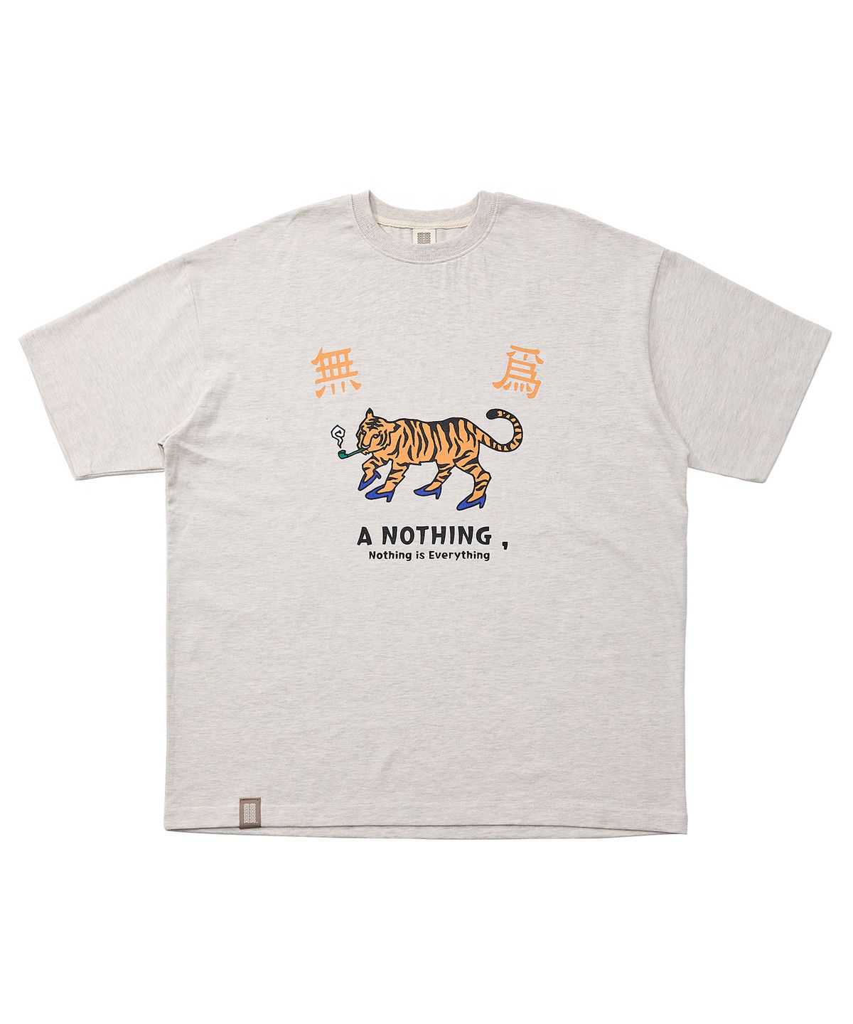 어낫띵(A NOTHING) MU-WI PRT. BOX 1/2 TEE (Oatmeal)