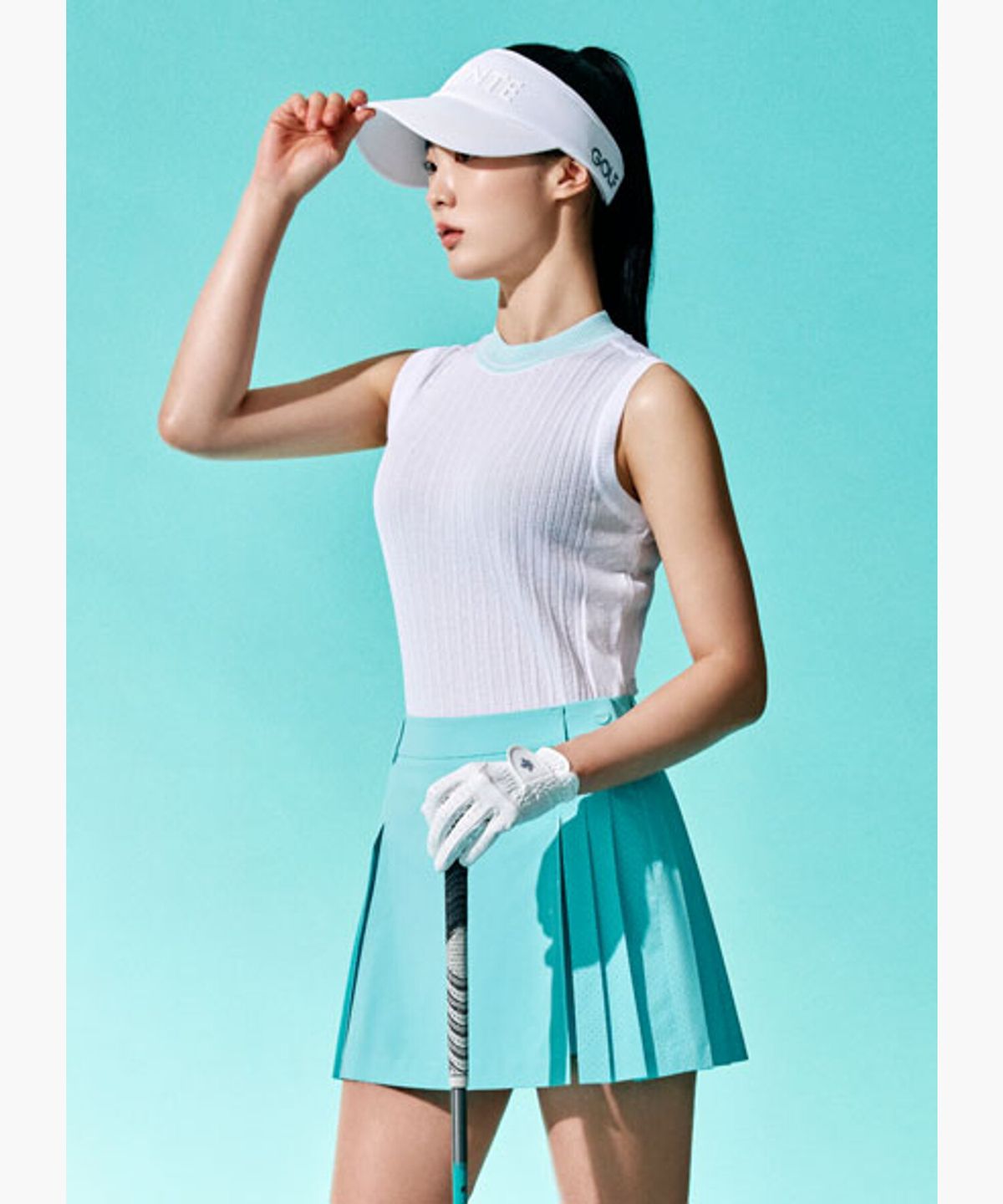 데상트골프(DESCENTE GOLF) 여성 니트 슬리브리스 (DQ22WFKV52)