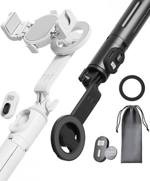 [2COLOR] 맥세이프 삼각대 블루투스 리모컨 셀카봉 6단 조절 73m 거치대 아이폰 갤럭시 호환