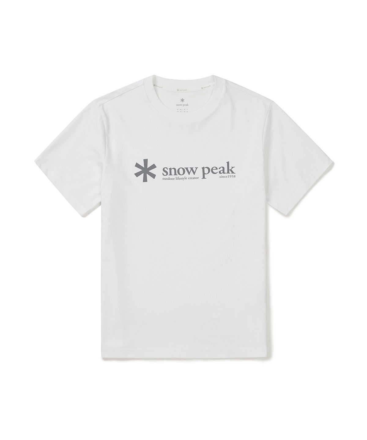 스노우피크 어패럴(SNOWPEAK APPAREL) 아스킨 빅로고 반팔 티셔츠 (S25MUFTS67) Off White