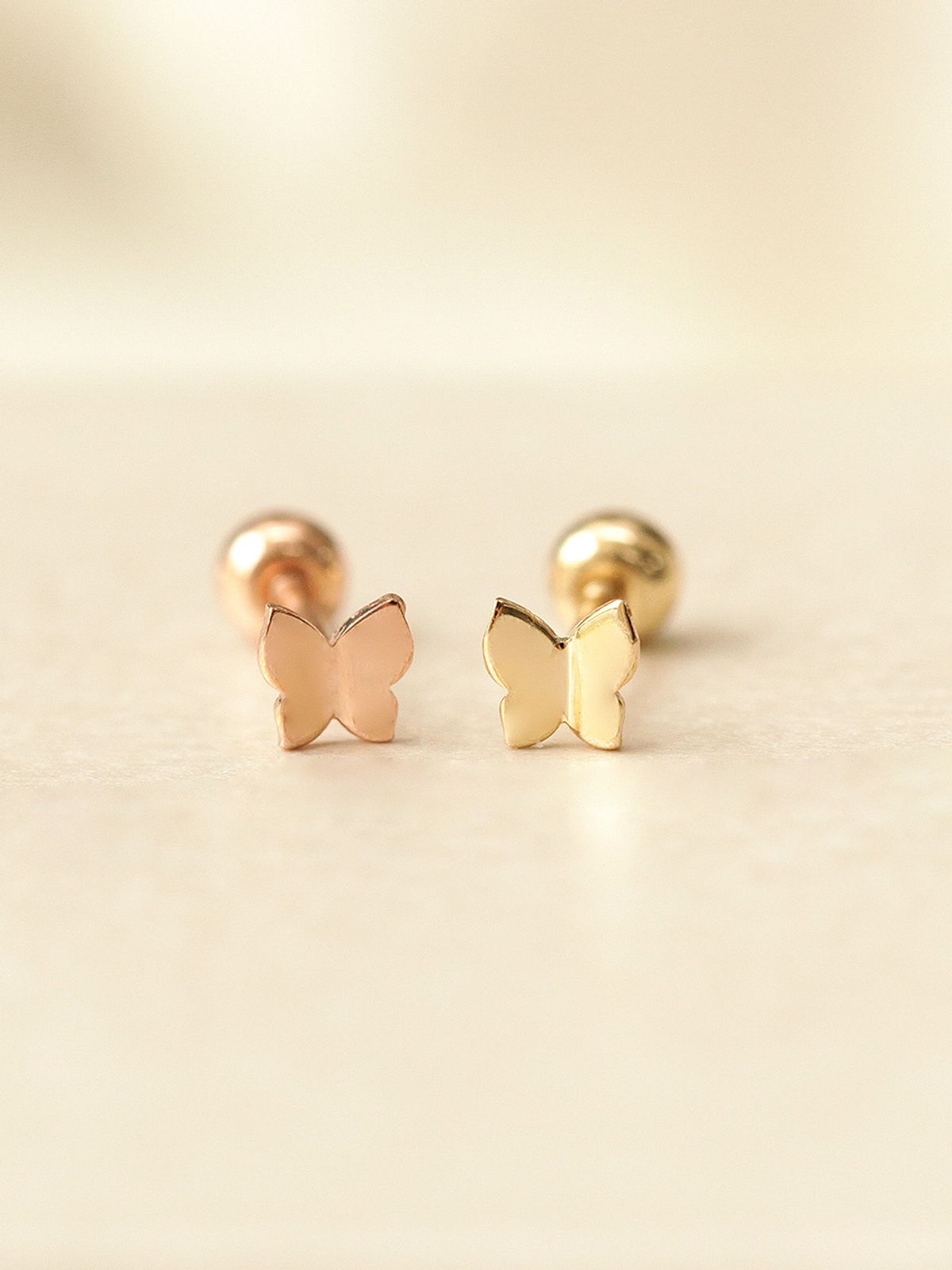 미니멀피어싱(MINIMALPIERCING) 14K 데일리 미니미 나비 피어싱 귀걸이