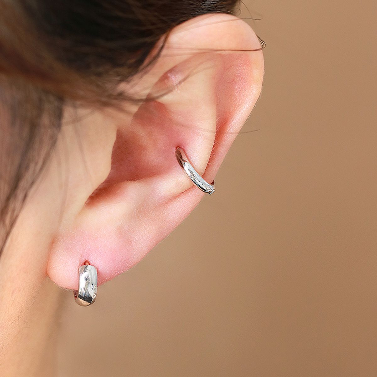 미니멀피어싱(MINIMALPIERCING) 14K 민자 원터치 데일리 링귀걸이