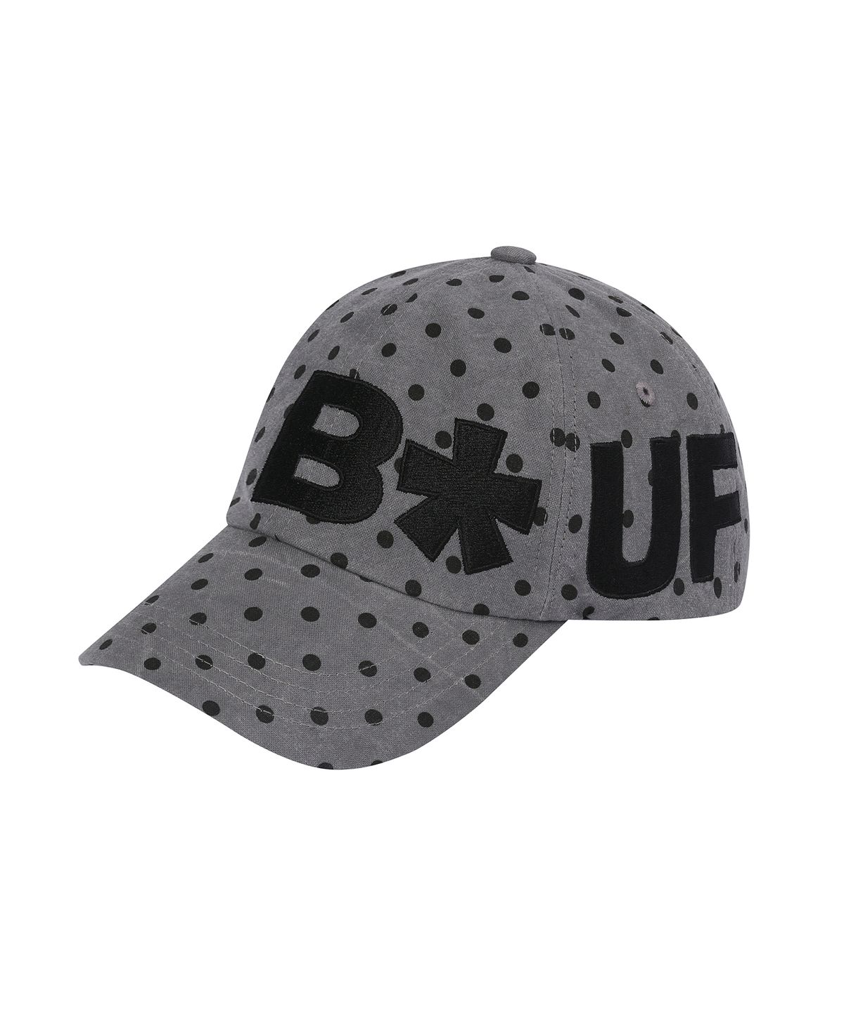 바우프(BAUF) B 사이드 로고 볼캡 [도트 그레이]