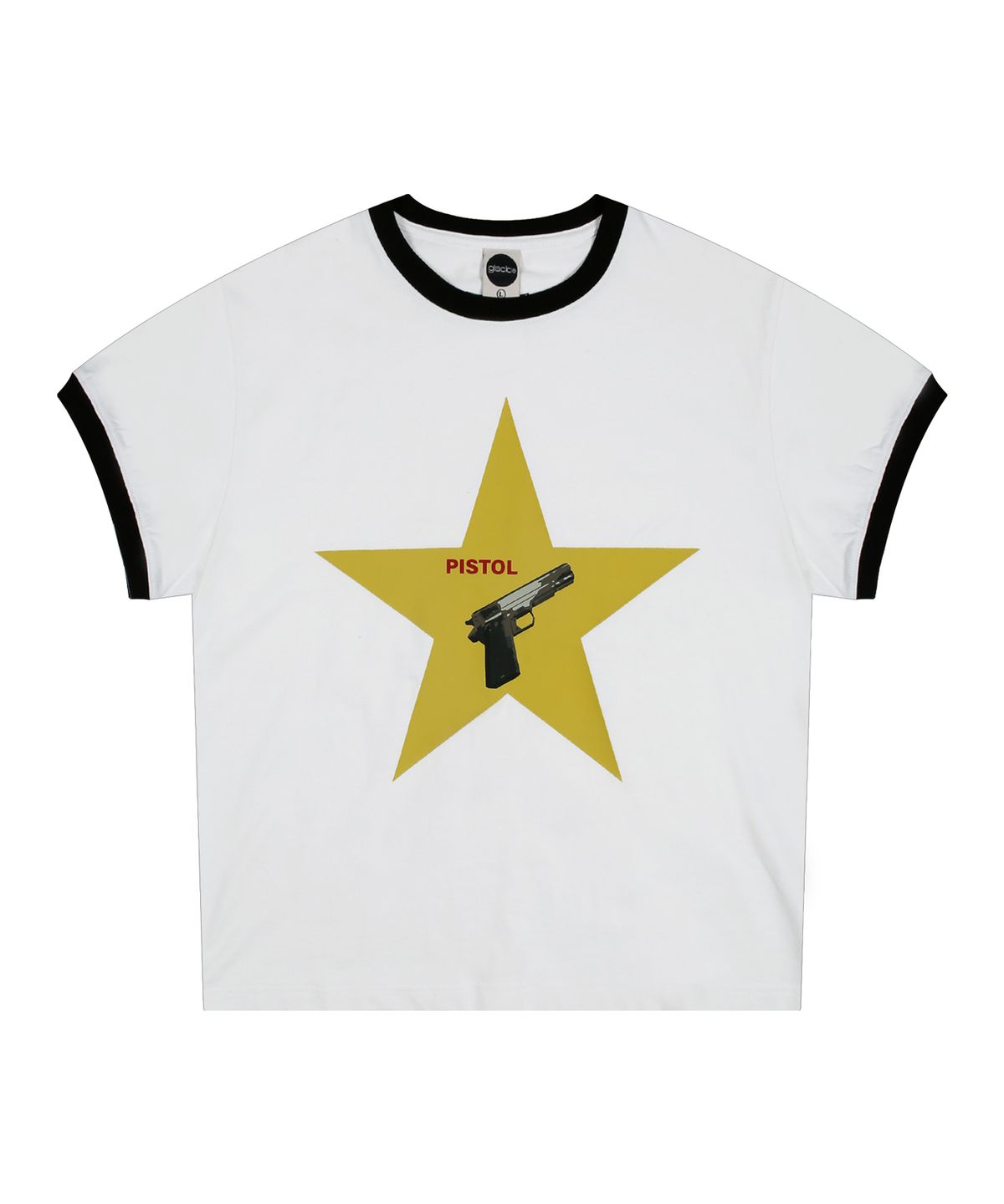 글랙(GLACK) GT122 피스톨 스타 링거 티셔츠 (WHITE)