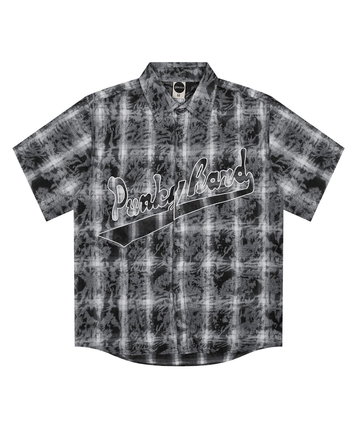 글랙(GLACK) GS012 펑키 체크 반팔 셔츠 (BLACK)