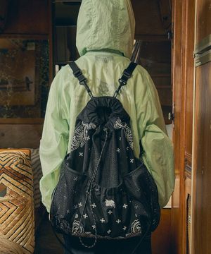 KIDS PAISLEY UTILITY BACKPACK - BLACK