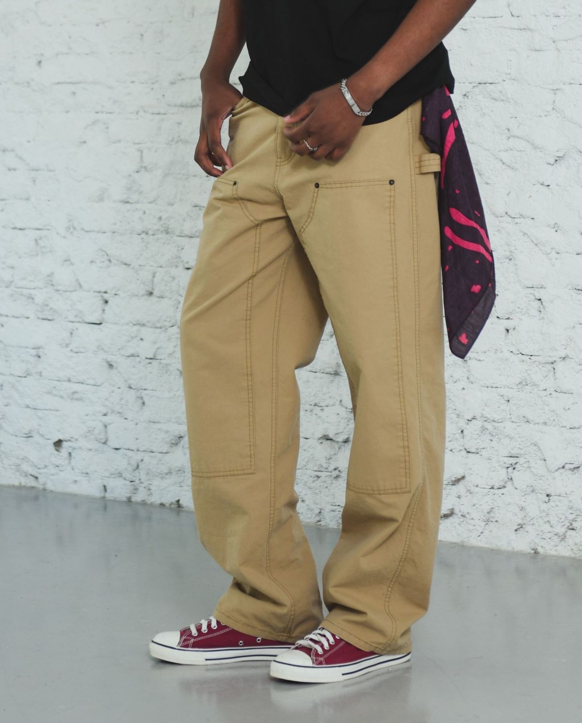 바쥬비쥬(BAJOO BIJOO) OAXFORD CARPENTER PANTS [BEIGE]