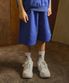 KIDS TAG COTTON SHORTS - BLUE